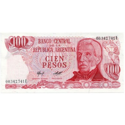 Банкнота 100 песо. Аргентина.