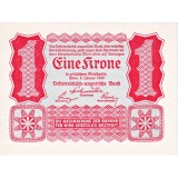 Банкнота 1 крона. 1922 год, Австрия.