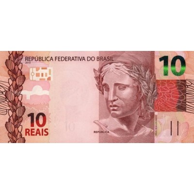Банкнота 10 реалов, 2010 год, Бразилия.