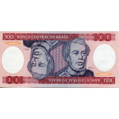Банкнота 100 крузейро. 1984 год, Бразилия.