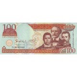 Банкнота 100 песо. 2009 год, Доминиканская Республика.