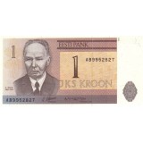 Банкнота 1 крона. 1992 год, Эстония.