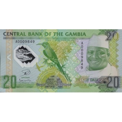 Банкнота 20 даласи, 2014 год, Гамбия.