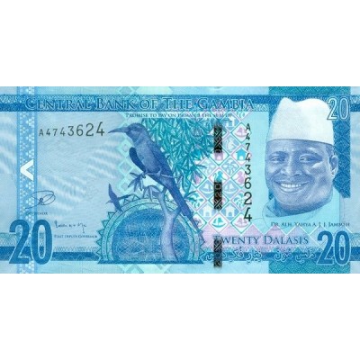 Банкнота 20 даласи, 2015 год, Гамбия.