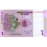 Банкнота 1 сантим. 1997 год, Конго.
