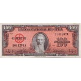 Банкнота 100 песо. 1959 год, Куба.