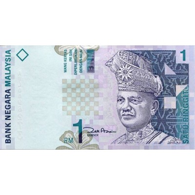 Банкнота 1 ринггит. Малайзия.