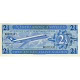 Банкнота 2,5 гульдена. 1970 год, Нидерландские Антильские острова.