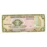 Банкнота 2 кордобы. 1972 год, Никарагуа.