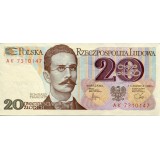 Банкнота 20 злотых. 1982 год, Польша.