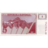 Банкнота 5 толаров. Словения.