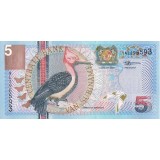 Банкнота 5 гульденов. 2000 год, Суринам.