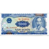 Банкнота 5000 донг. 1991 год, Вьетнам.