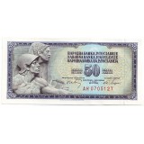 Банкнота 50 динаров. 1968 год, Югославия.