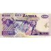 Банкнота 100 квача. 2006 год, Замбия.