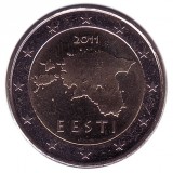 Монета 2 евро, 2011 год, Эстония.