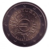 10 лет введения наличных евро. Монета 2 евро, 2012 год, Португалия.