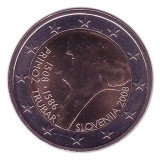 Примож Трубар - 500 лет со дня рождения. Монета 2 евро, 2008 год, Словения.