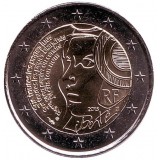 225-летие Фестиваля Федерации. Монета 2 евро. 2015 год, Франция.