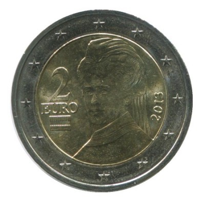  Монета 2 евро, 2013 год, Австрия.