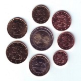 Набор монет евро (8 шт). 2010 год, Финляндия
