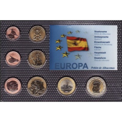 Набор пробных евро Пеньон-де-Алусемас Испания 2012 года в блистере