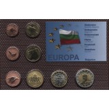 Набор пробных евро  Болгарии 2007 года в блистере