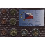 Набор пробных евро Чехии 2004 года в блистере
