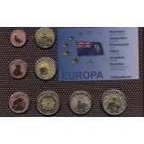 Набор пробных евро Фолклендских островов 2008 года в блистере