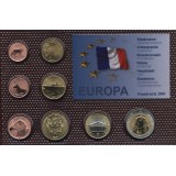 Набор пробных евро  Франции 2001 года в блистере