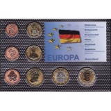 Набор пробных евро Германии 2001 года в блистере