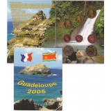 Набор пробных евро  Гваделупы 2005 года в буклете