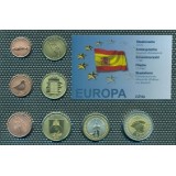 Набор пробных евро Льивии Испании  2010 года в блистере
