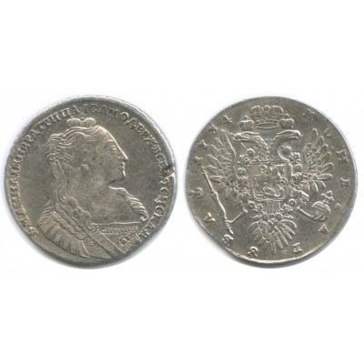 1 рубль 1734 года   Российская Империя, серебро 