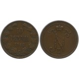 Монета 10 пенни 1912 года  Финляндия в составе Российской Империи