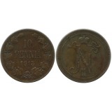 Монета 10 пенни 1913 года  Финляндия в составе Российской Империи