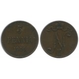 Монета 5 пенни 1906 года  Финляндия в составе Российской Империи