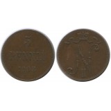 Монета 5 пенни 1908 года  Финляндия в составе Российской Империи