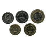 Набор монет Бахрейна (5 штук). 5-100 филсов, 2009-11 гг, Бахрейн.