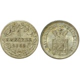 Монета 1 крейцер 1869 Бавария, Германия (арт н-62116)