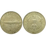 Монета  3 марки 1930 А "Дирижабль Граф Цеппелин", Германия (арт н-58337)