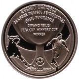 25 лет победы Динамо Тбилиси в Кубке Кубков по футболу. Монета 2 лари, 2006 год, Грузия