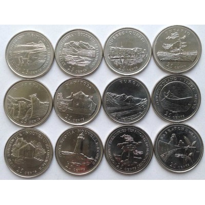 Провинции Канады. Набор монет (12 шт.), 1992 год, Канада.