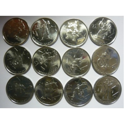 Канада набор 12 монет 25 центов 2007-2009 Ванкувер-2010