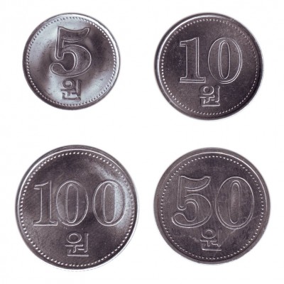 Набор монет Северной Кореи (4 шт.). 2005 год, Северная Корея.