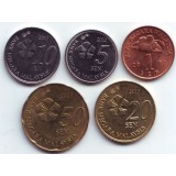 Набор монет Малайзии (5 шт.), 2001-2013 гг., Малайзия.