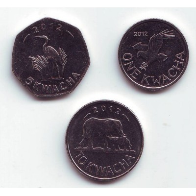  Набор монет Малави (3 шт.). 2012 год, Малави.