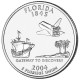 Флорида. Монета 25 центов (D). 2004 год, США.