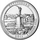 Национальный парк Геттисберг. Монета 25 центов (P). 2011 год, США.