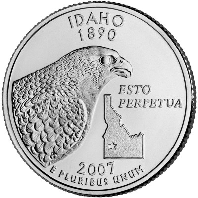 Айдахо. Монета 25 центов (D). 2007 год, США.